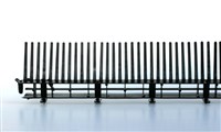 PVC Traufenlüftungsleiste 32/60 mit Kamm schwarz